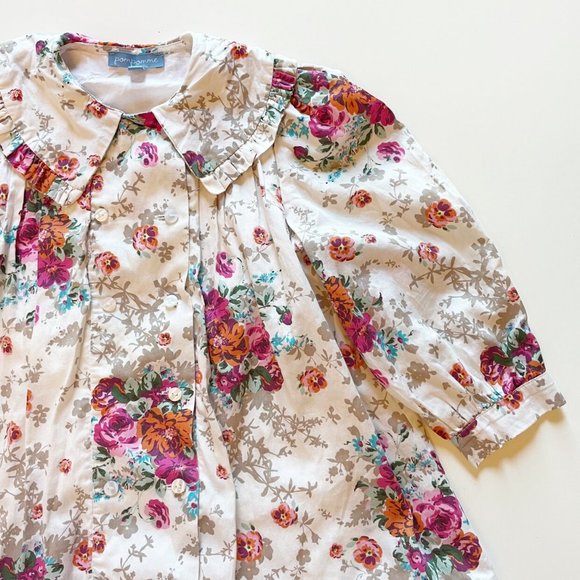 Pompomme Big Collar Floral Dress | Size 7 - Picture 2 of 11